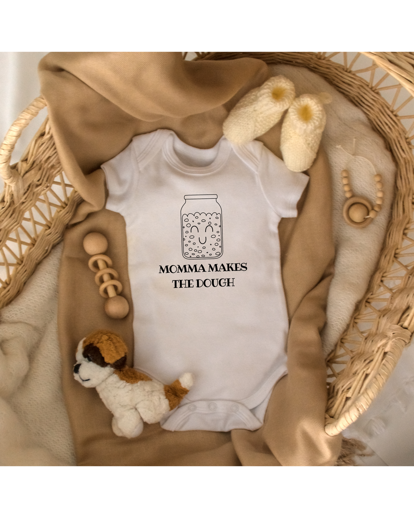 "Momma Makes the Dough" Organic Baby Onesie®