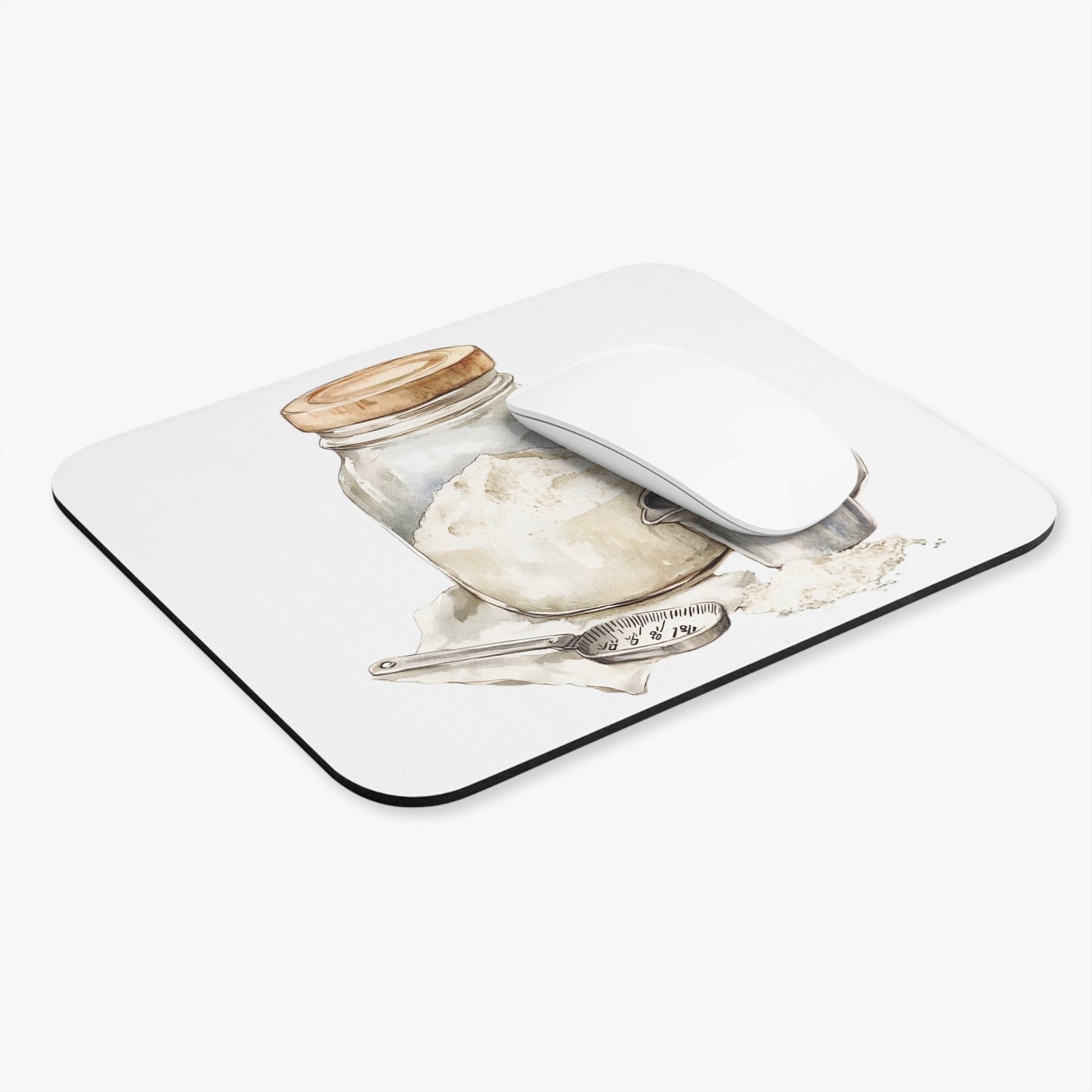Vintage Kitchen Mouse Pad - Flour Jar Design for Cooking Lovers