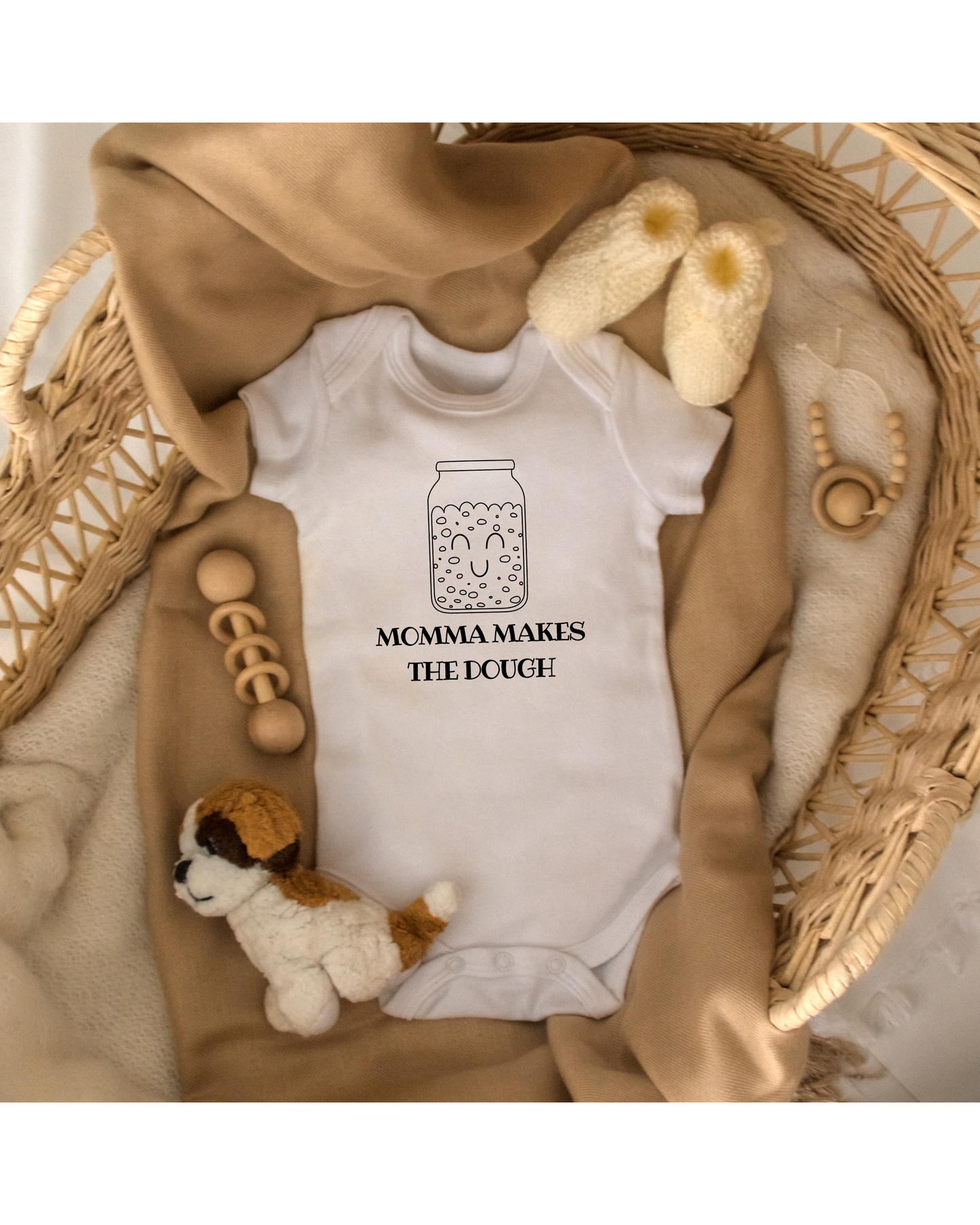 "Momma Makes the Dough"  Organic Baby Onesie®