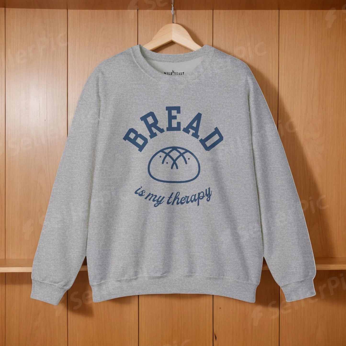 "Bread is my Therapy" Crewneck Sweatshirt - Unisex Heavy Blend, Cozy and Stylish
